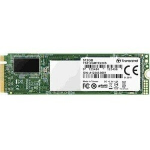 Твердотельный диск 512GB Transcend MTE220S, 3D TLC NAND, M.2, PCI-E 4x [ R/W - 2800/3500 MB/s]